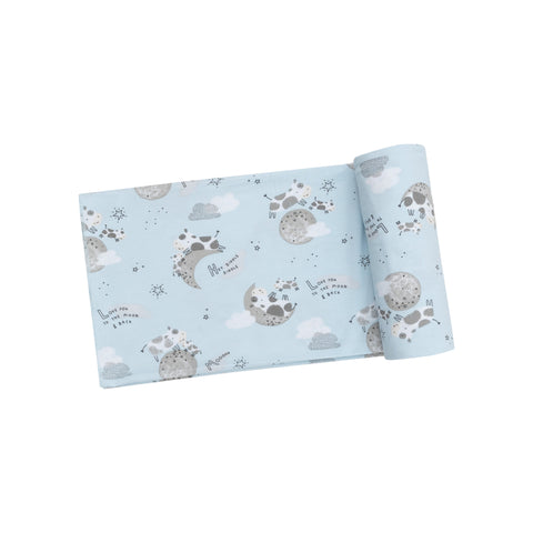 I Love You To The Moon Cows Swaddle Blanket - Angel Dear