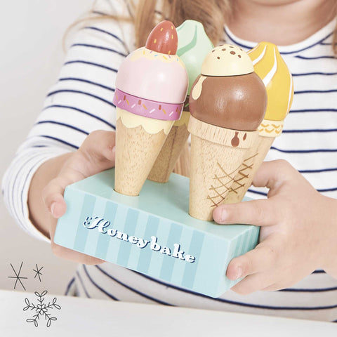 Ice Cream Cones Wooden Toy Set - Le Toy Van