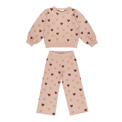 Jacquard Knit Set | Hearts - Rylee + Cru