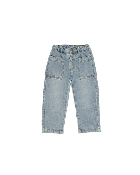 Jasper Pant | Light Washed Denim - Rylee + Cru