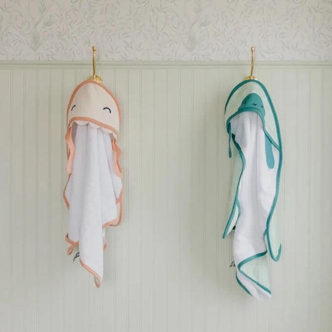 Jellyfish Character Hooded Towel - Cora - Copper Pearl