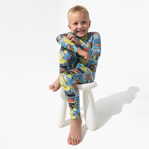 Justice League Heroes Kids Bamboo Pajamas - Bellabu Bear