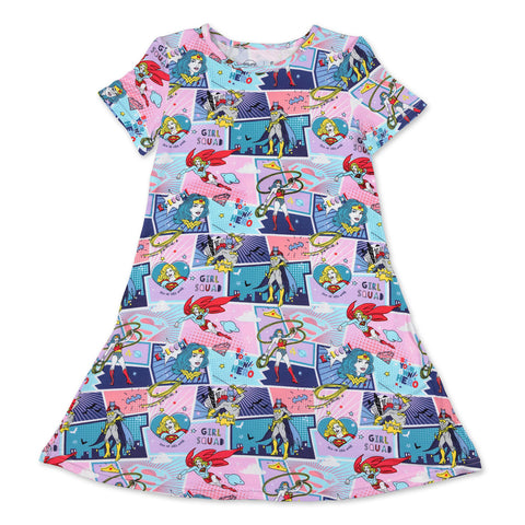 Justice League Heroines Bamboo Girls Dress - Bellabu Bear