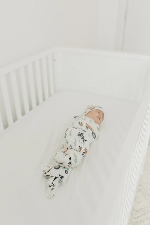 Knit Swaddle Blanket - Jo - Copper Pearl