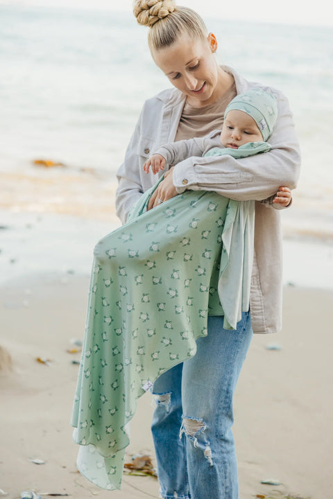 Knit Swaddle Blanket - Wade - Copper Pearl