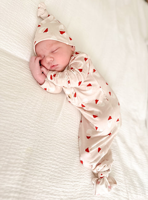 Knotted Gown & Hat Set - Santa - Stroller Society