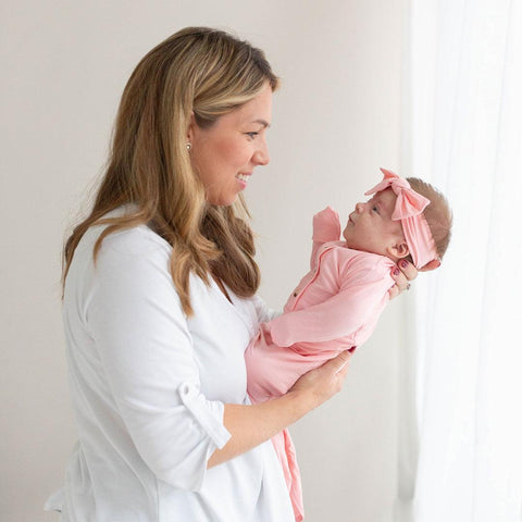 Knotted Gown, Hat & Headband Set - Pink - Stroller Society