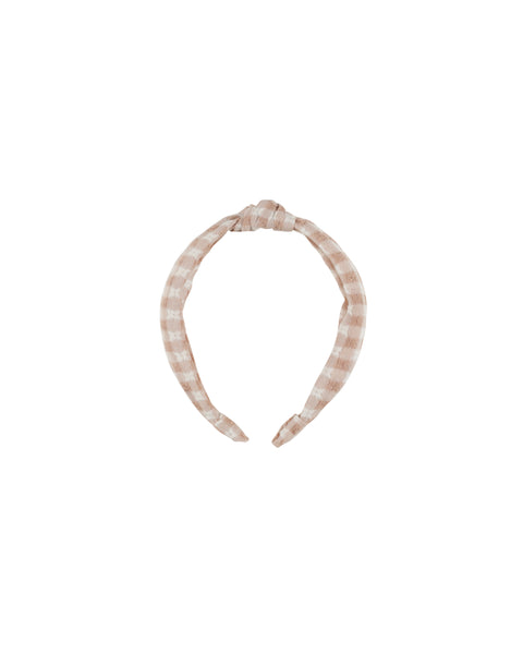 Knotted Headband | Pink Gingham - Rylee + Cru