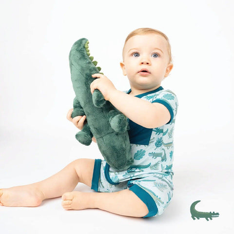 Later Alligator Bamboo Shorty Romper - Emerson and Friends