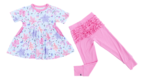 Laurel Birdie Peplum Set - Birdie Bean