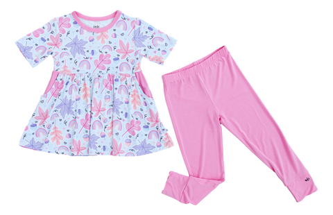 Laurel Birdie Peplum Set - Birdie Bean