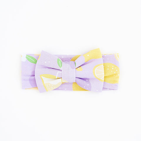 Lemonade Bamboo Headband Bow - Kiki + Lulu