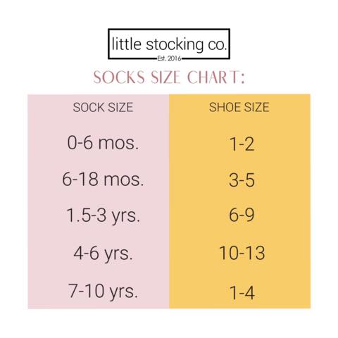 Little Stocking Co. Size Chart