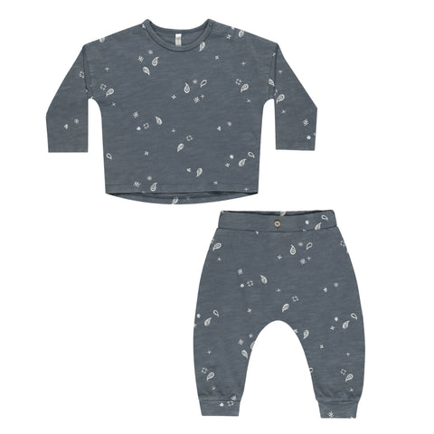 Long Sleeve Tee & Pant Set | Paisley - Rylee + Cru