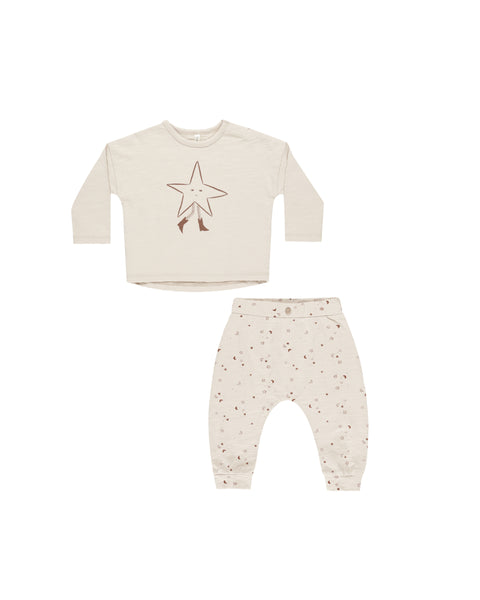 Long Sleeve Tee + Pant Set | Twinkle - Rylee + Cru