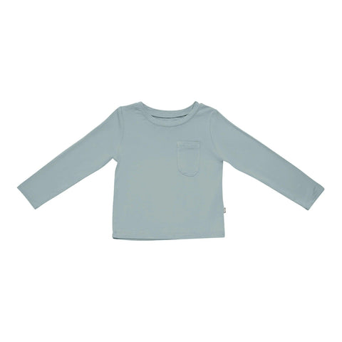 Long Sleeve Toddler Crew Neck Tee in Glacier - Kyte BABY