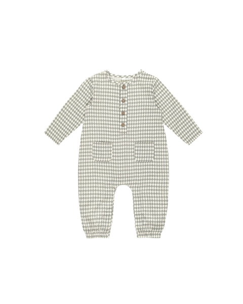 Long Sleeve Woven Jumpsuit | Laurel Diamond - Rylee + Cru