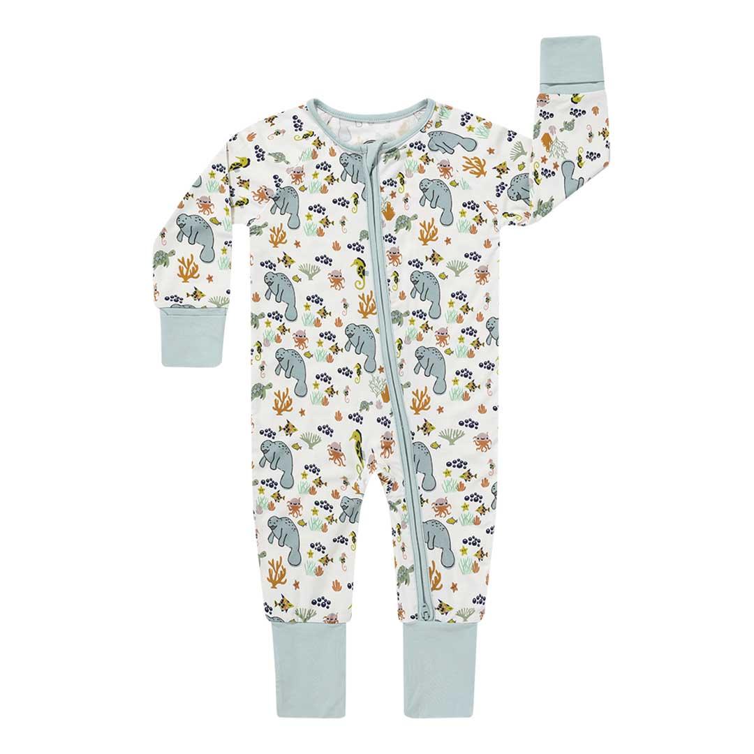 Manatee Bamboo Baby Pajamas - Emerson and Friends