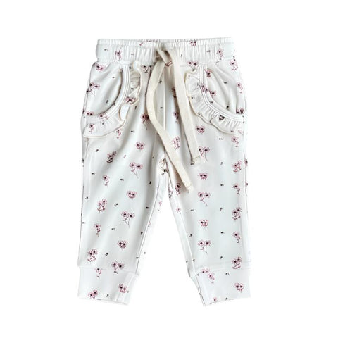 Mini Floral Girl's Ruffle Joggers - Babysprouts