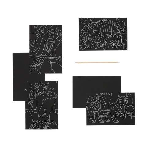 Mini Scratch & Scribble Art Kit (Jungle Fun) - OOLY