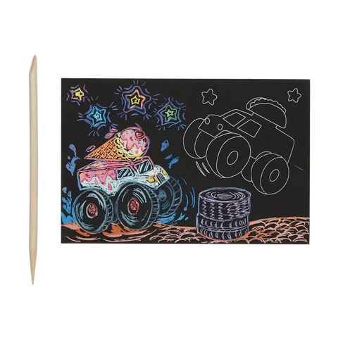 Mini Scratch & Scribble Art Kit (Monster Truck) - OOLY