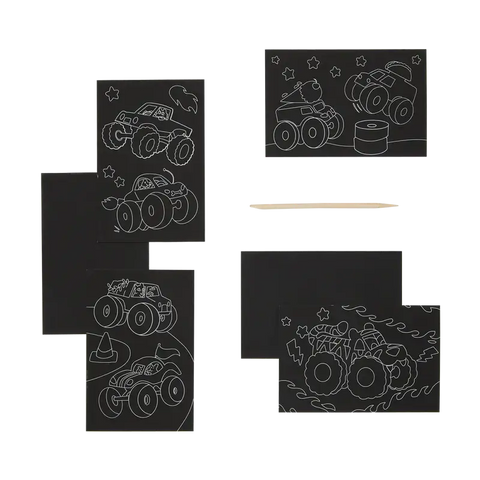 Mini Scratch & Scribble Art Kit (Monster Truck) - OOLY