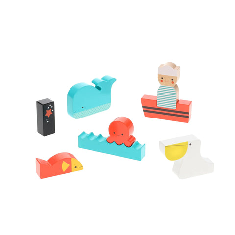 Petit Collage Mini Wood Puzzle At Sea Wooden Toys for Kids at Butter Bug Boutique
