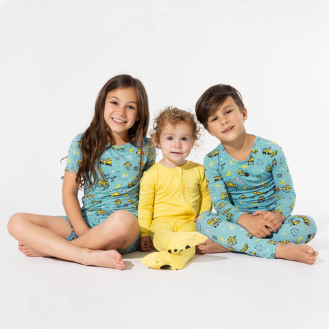 Minions Bello Banana Bamboo Kids Pajama Short Set - Bellabu Bear
