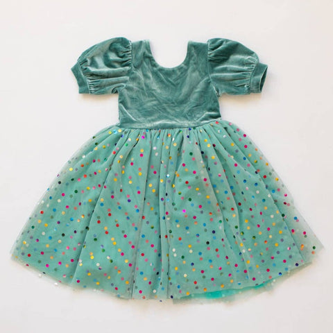 Minty Confetti Diana Dress - Ollie Jay