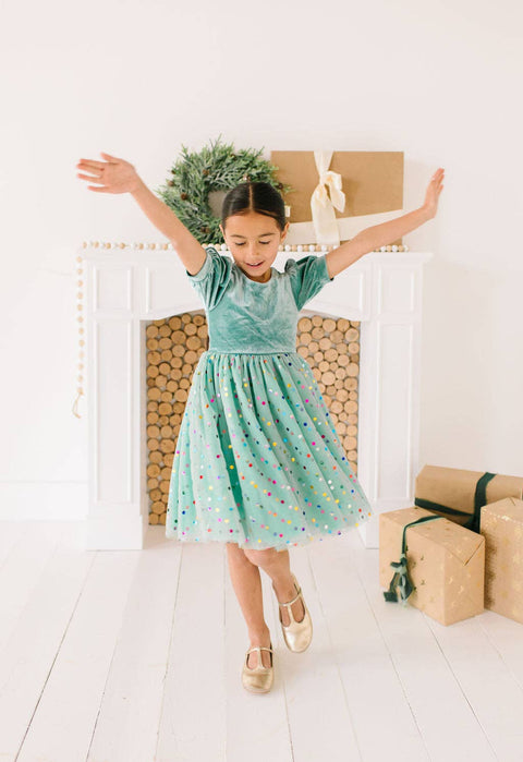 Minty Confetti Diana Dress - Ollie Jay