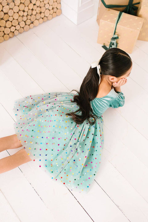 Minty Confetti Diana Dress - Ollie Jay