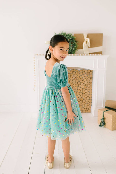 Minty Confetti Diana Dress - Ollie Jay