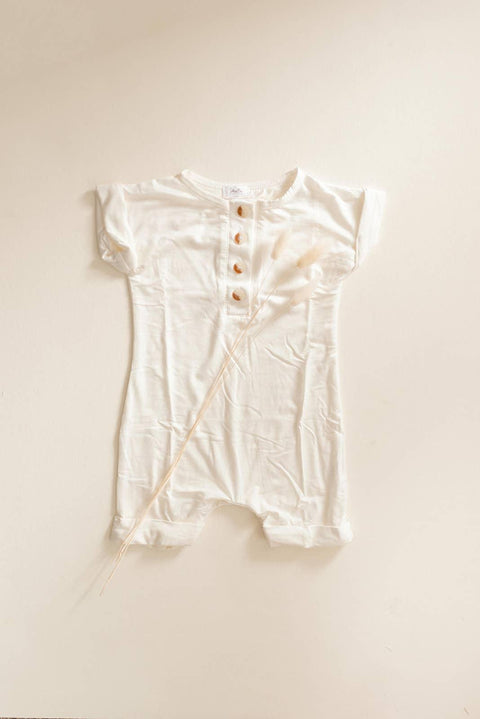 Modal Baby Romper - White - Stroller Society