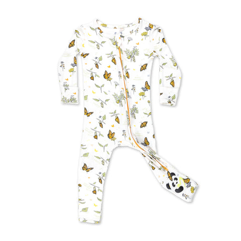 Monarch Butterfly Bamboo Convertible Footie Pajama