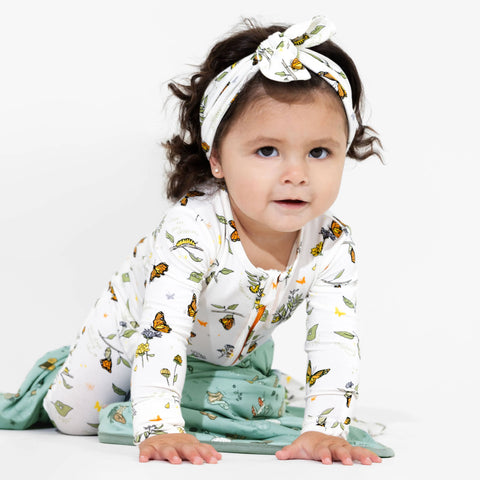 Monarch Butterfly Bamboo Convertible Footie Pajama