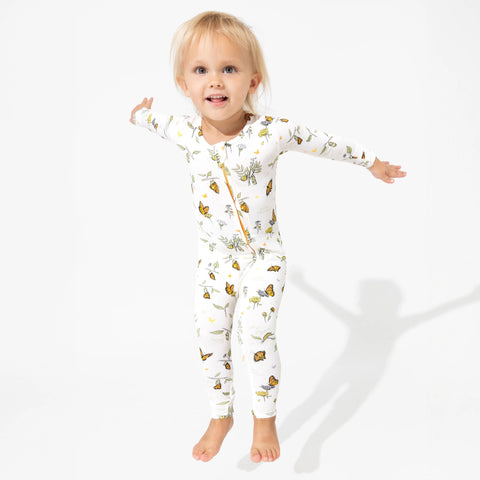 Monarch Butterfly Bamboo Convertible Footie Pajama - Bellabu Bear