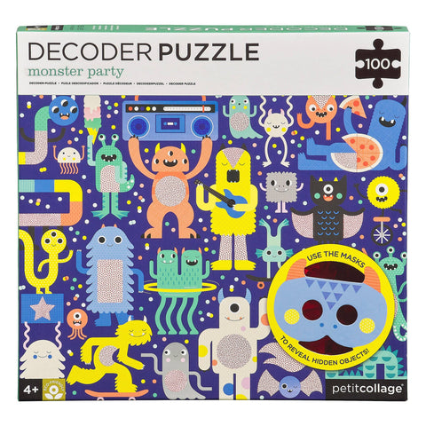 Monster Party 100-Piece Decoder Puzzle - Petit Collage