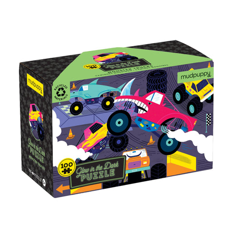 Monster Trucks 100 Piece Glow in the Dark Puzzle - Mudpuppy