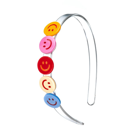 Multi Happy Face Colorful Headband - Lilies & Roses NY