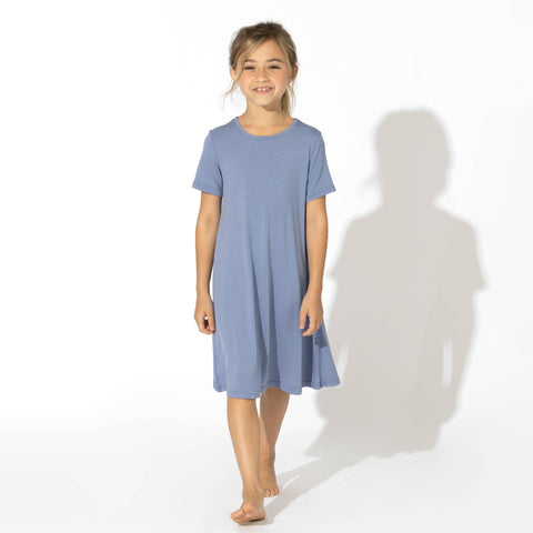 Mystic Bamboo Short Sleeve Girls' Dress - Bellabu Bear