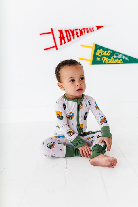 National Park Patches Baby Bamboo Pajamas - Kiki + Lulu