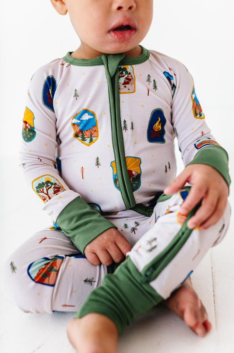 National Park Patches Baby Bamboo Pajamas - Kiki + Lulu