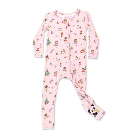 Nutcracker Pink Bamboo Convertible Footie - Bellabu Bear