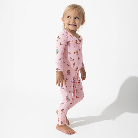 Nutcracker Pink Bamboo Convertible Footie - Bellabu Bear