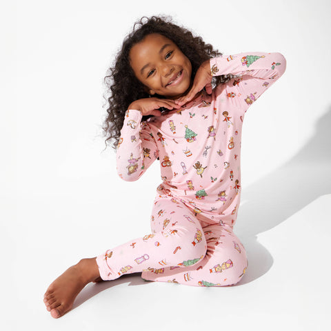 Nutcracker Pink Kids Bamboo Pajamas - Bellabu Bear