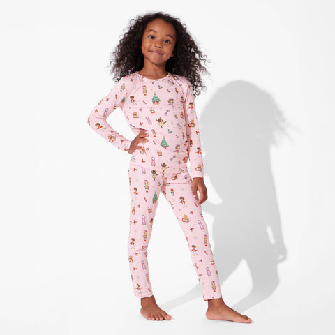 Nutcracker Pink Kids Bamboo Pajamas - Bellabu Bear