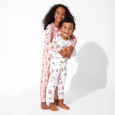 Nutcracker Pink Kids Bamboo Pajamas - Bellabu Bear