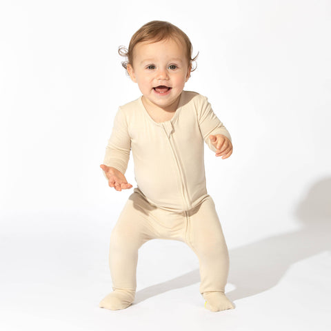 Oat Convertible Footie Bamboo Pajama - Bellabu Bear