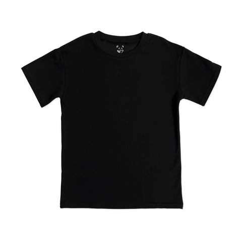 Obsidian Black Bamboo Terry Daywear Kids T-Shirt - Bellabu Bear