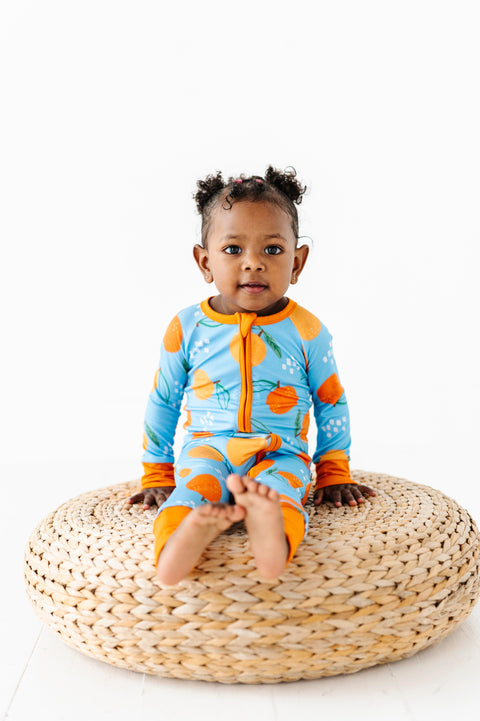 Oranges Baby Bamboo Pajamas - Kiki + Lulu